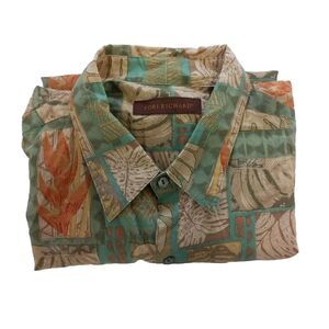Vintage‎ Tori Richard Honolulu Men XL Short Sleeve Buttons Floral/Paisley Shirt